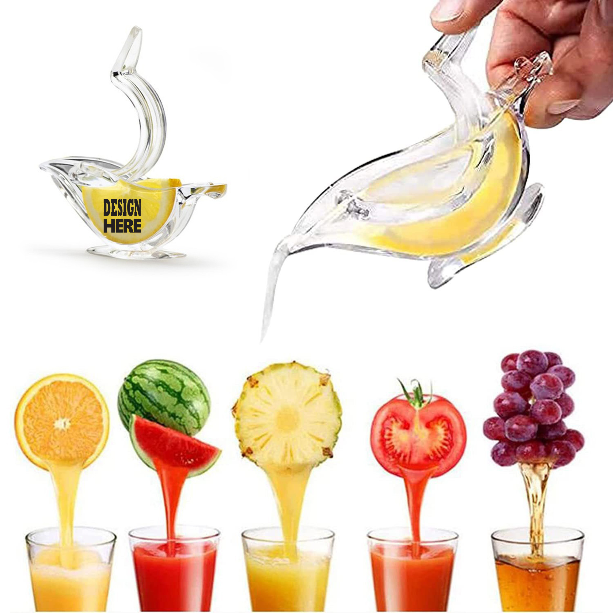 Manual Clear Mini Fruit Juicer 2