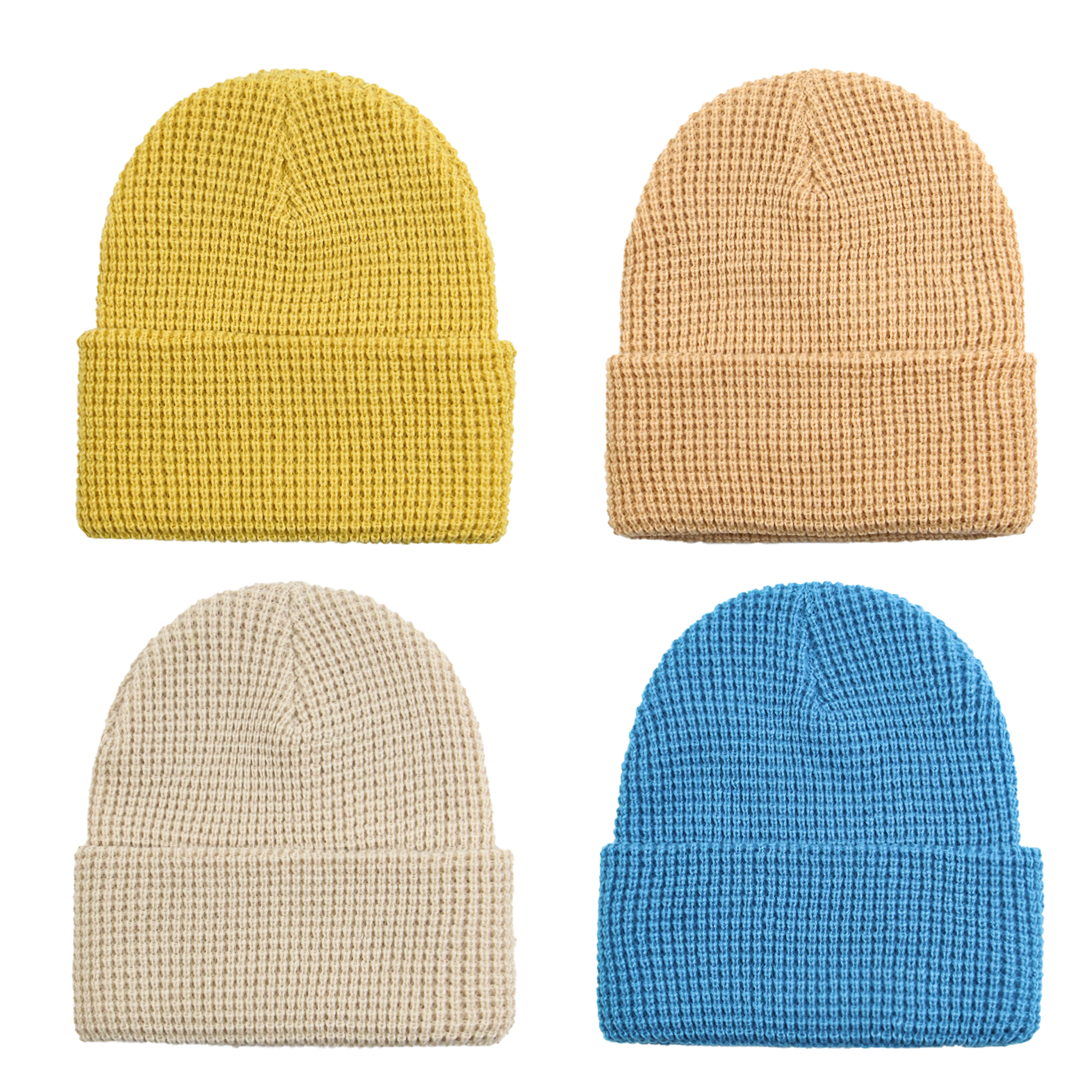 MOQ50 Solid Hat Waffle Knit & Versatile 7