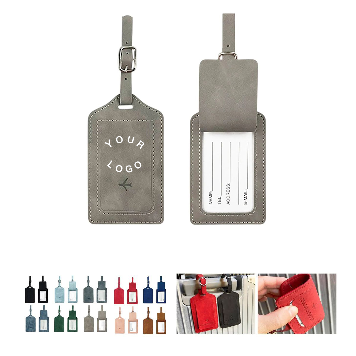 Travel Passport Holder and Bag Tag Gift Set 7