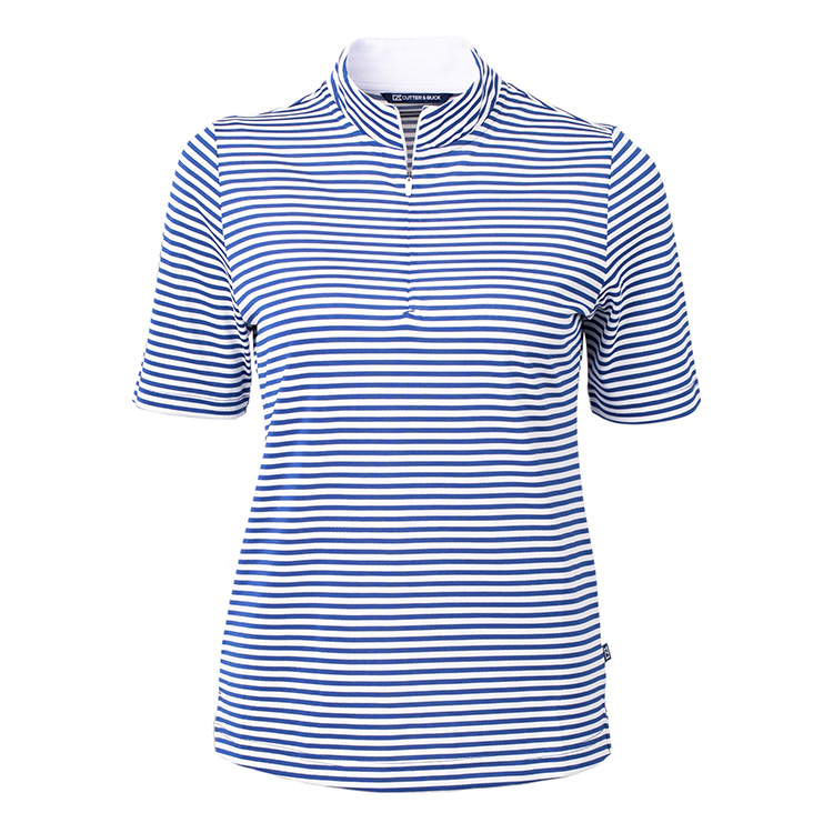 Cutter and Buck Ladies Virtue Eco Pique Stripe Recycled Polo 7