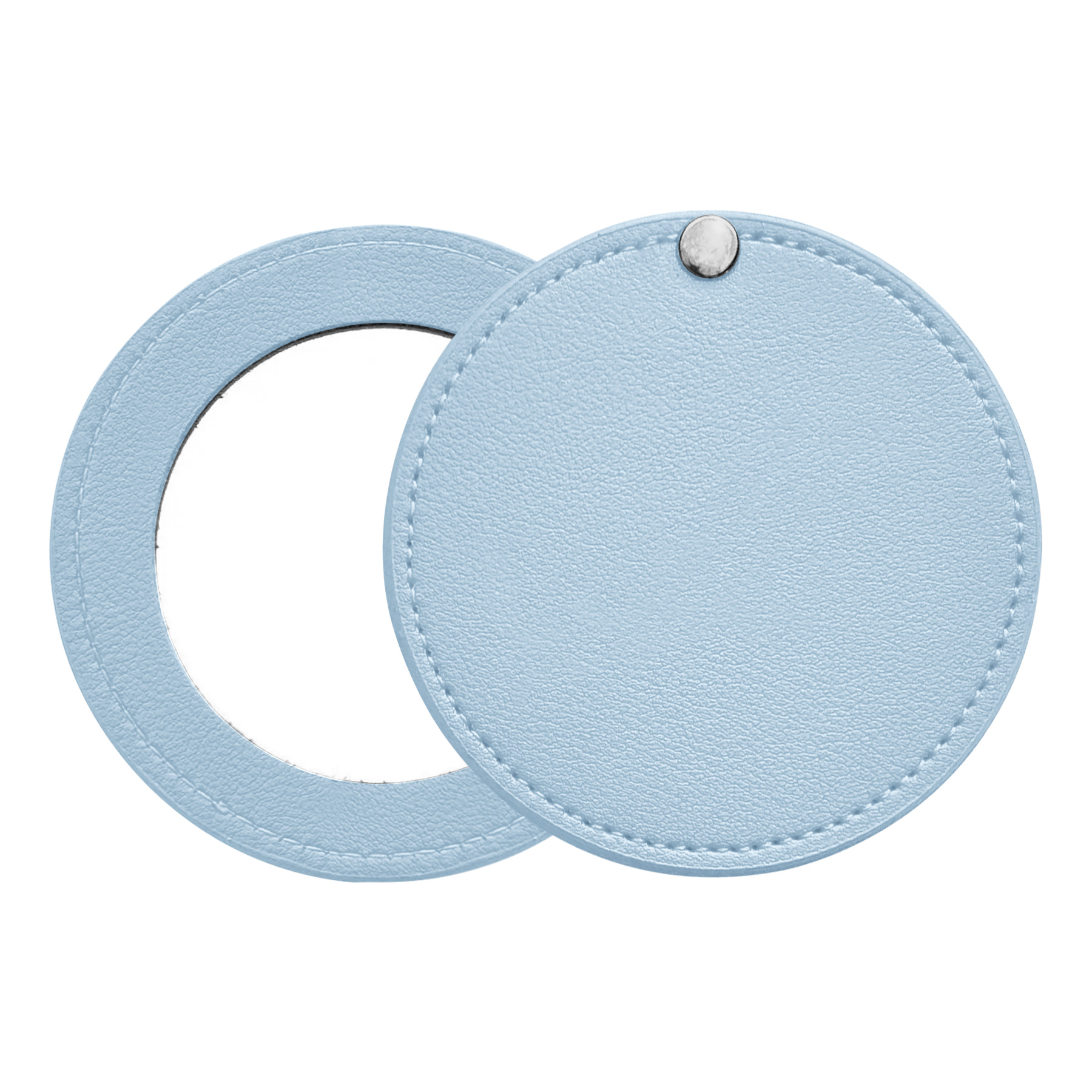 Mini Portable Round PU Makeup Mirror 13