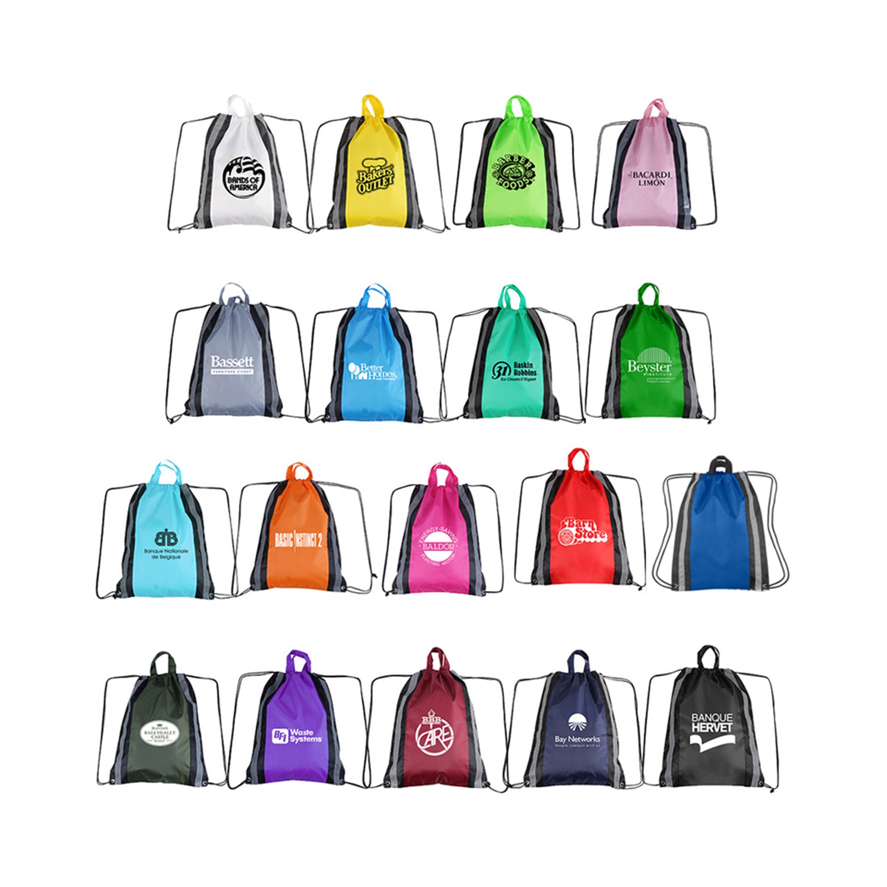Reflective Drawstring Backpack Bag 2