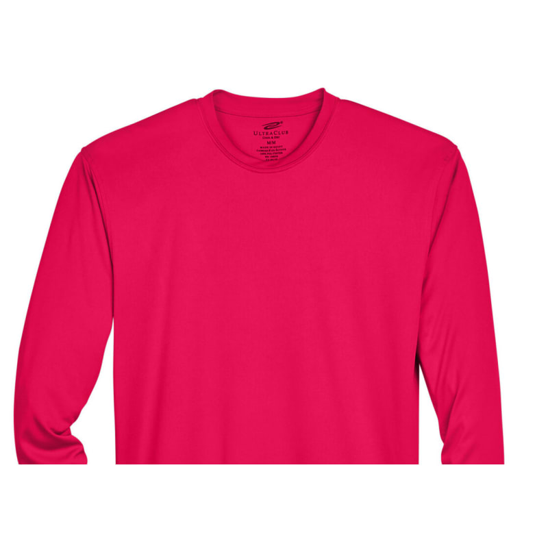 UltraClub Adult Cool & Dry Sport Long-Sleeve Performance Interlock T-Shirt 70