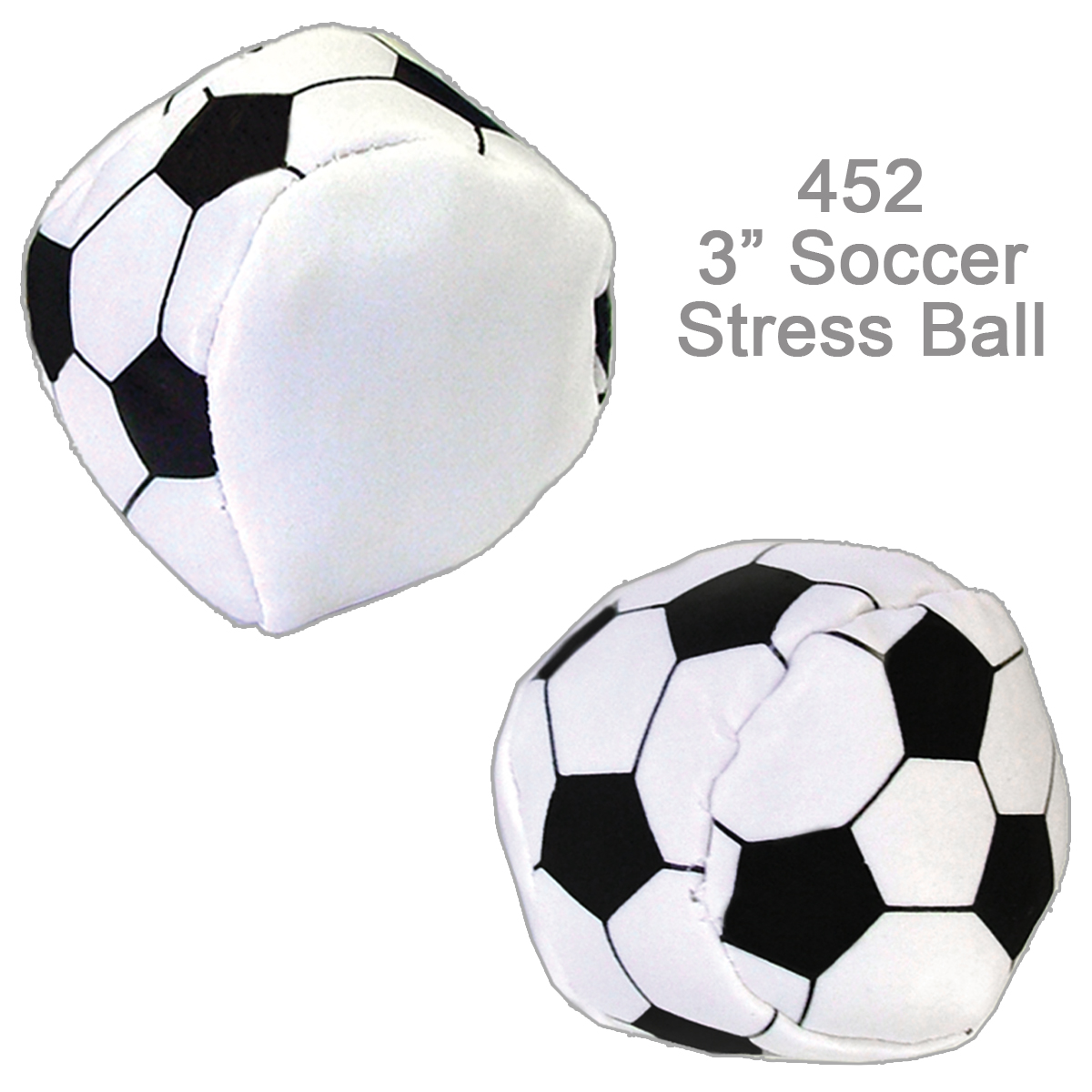 3" Soccer Soft Squeezable Stress Ball - Stress Reliever 1