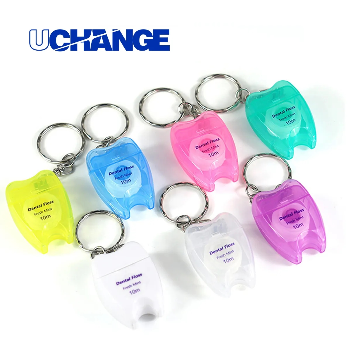 Tooth-Shaped Dental Floss Keychain, 10m Mint 6