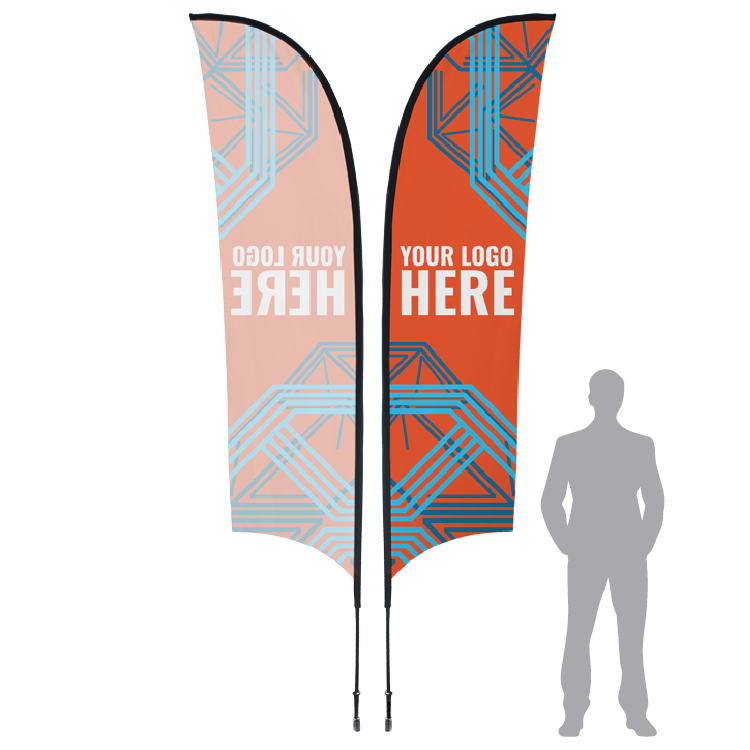 SPECIAL SALE Printed Sun Blade Flag w/ Pole 8' / 13' / 17'