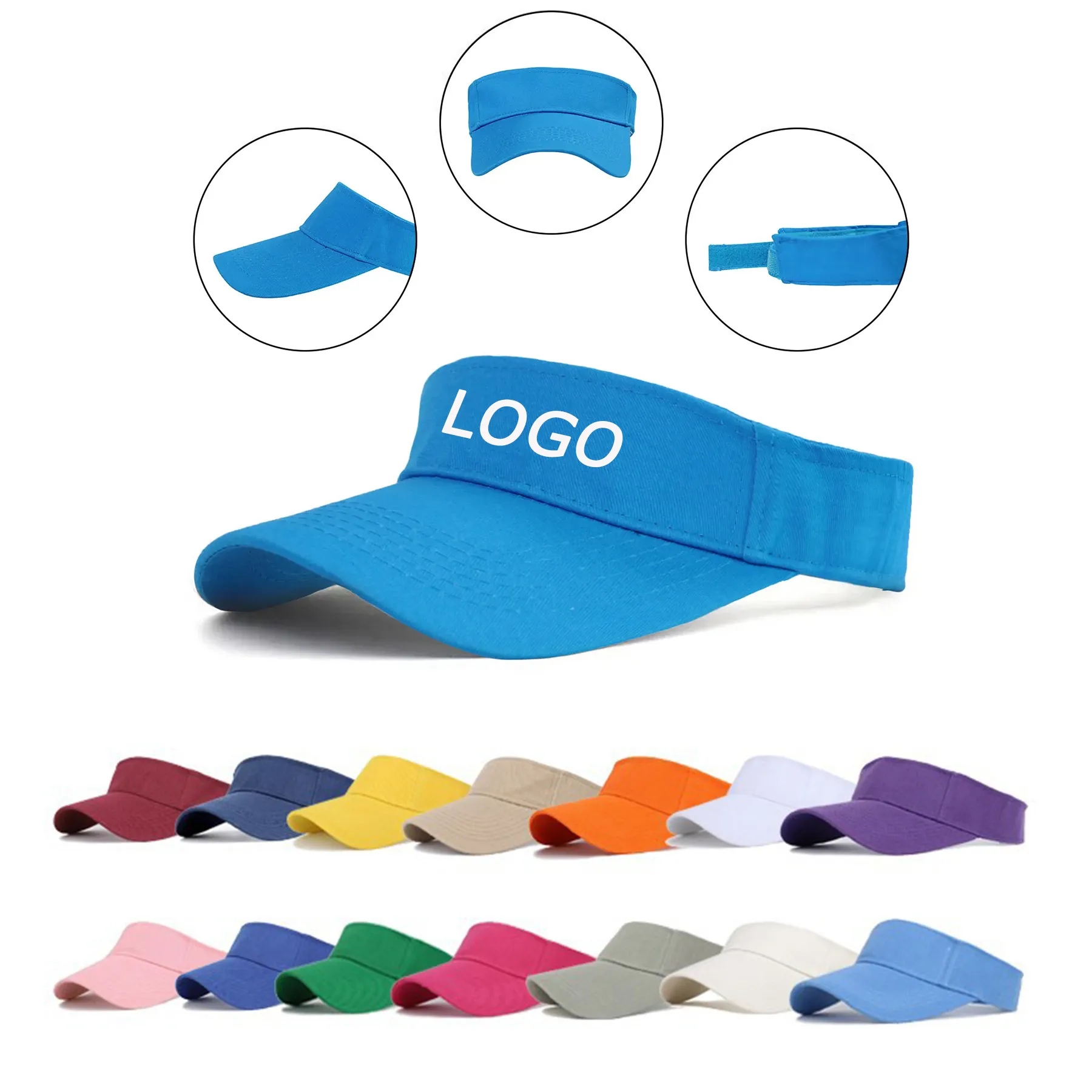 Sun Visor Women Large Brim UV Protection Empty Top Hats Caps 7