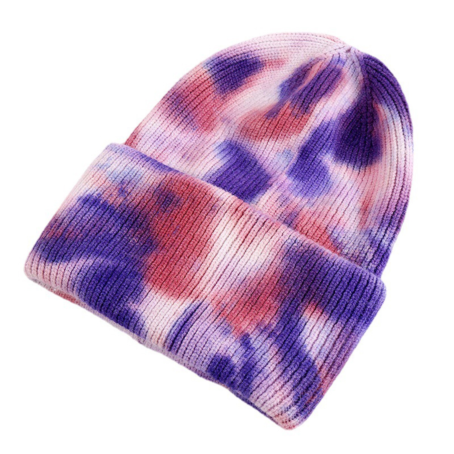 Tie-dye Printed Knitted Beanie Hat 4