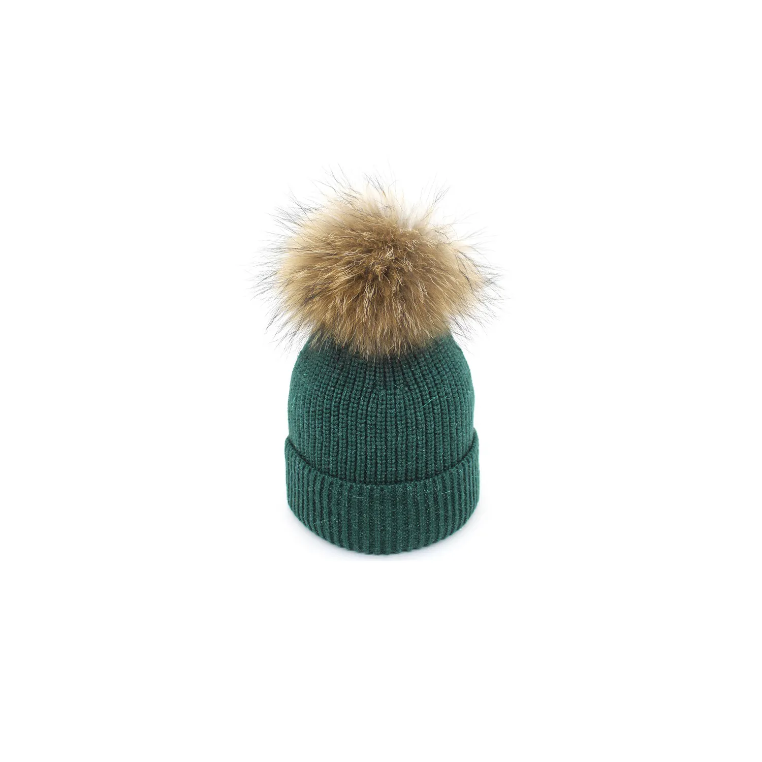 Thermal Winter Beanie Hairball Hedging Cap Knitted Hat 3