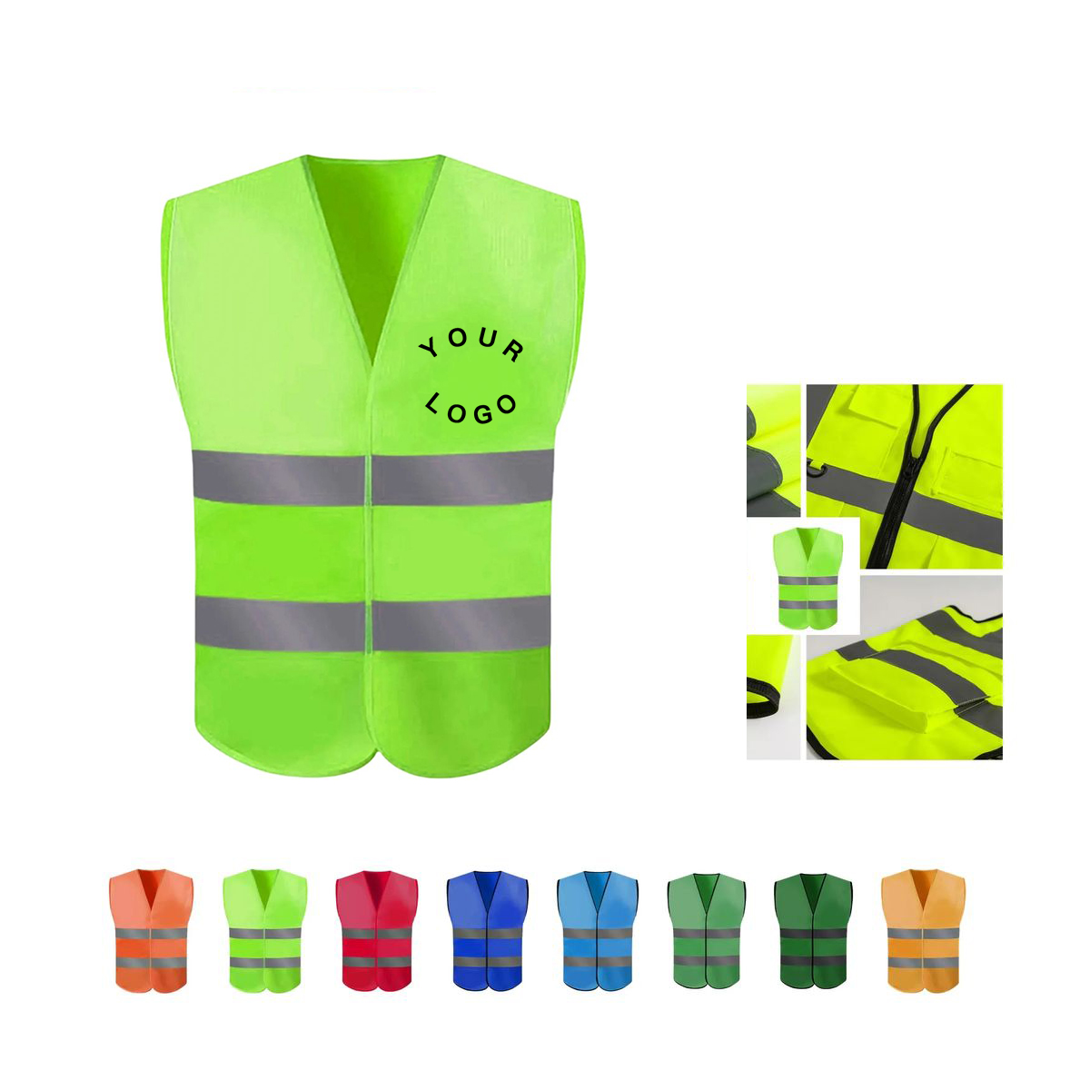 Breathable High Visibility Vest with Strips 2