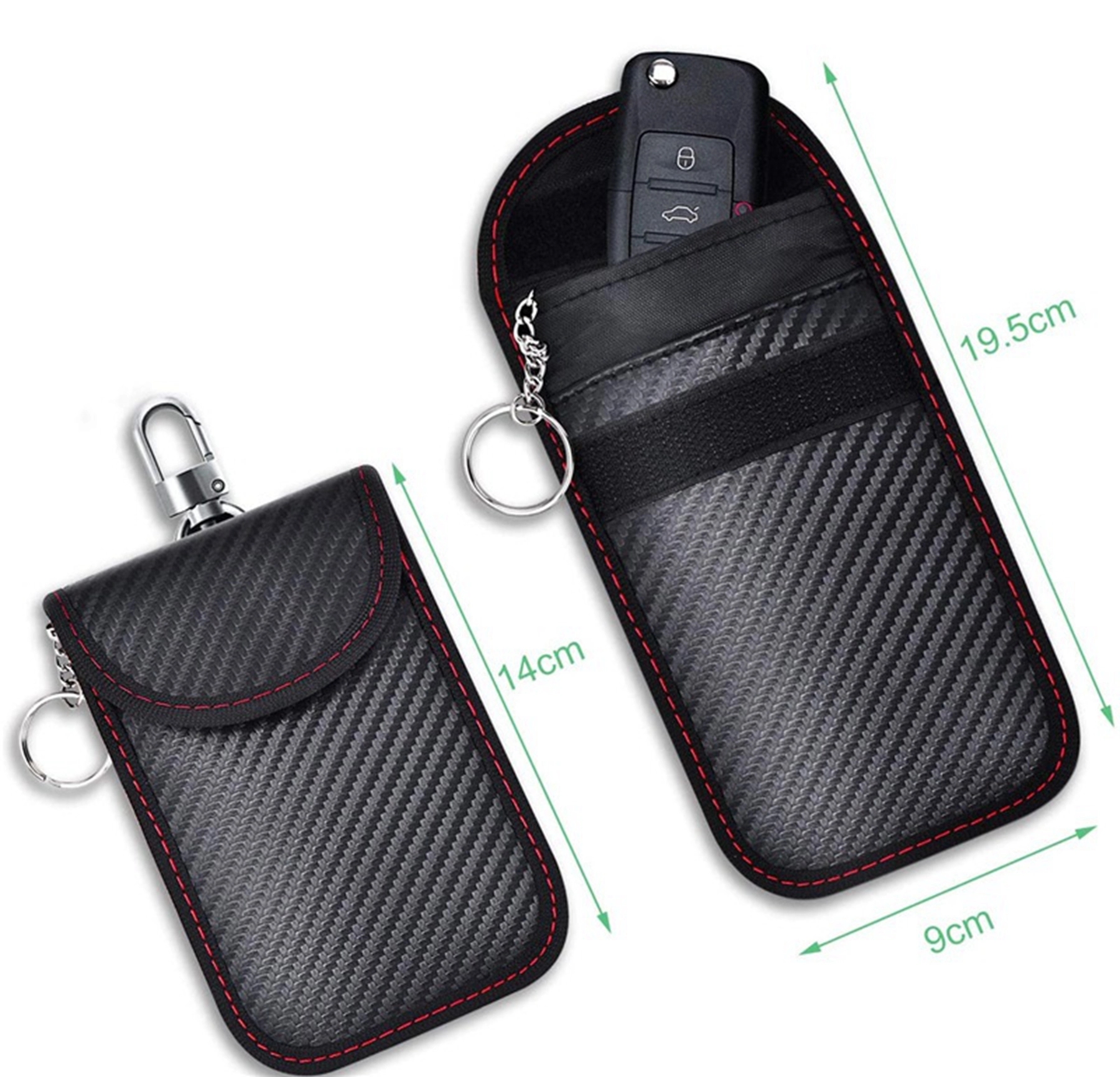 Leather RFID Blocking Car Key Pouch 4