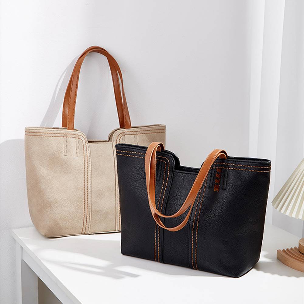 PU Large Capacity Tote Bag, custom tote bag with logo imprint 6