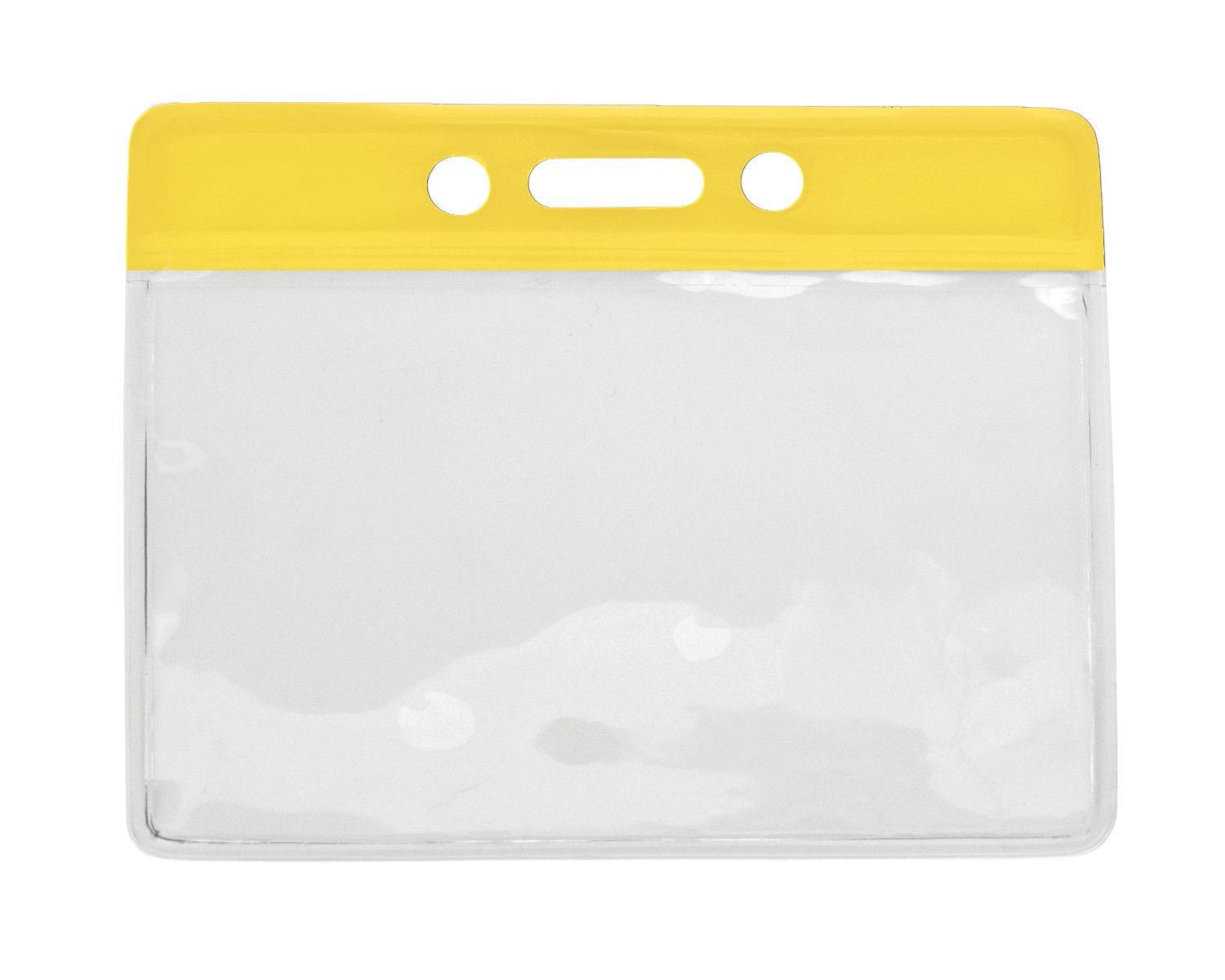 Vinyl Horizontal Top Load Badge Holder(3.69"x 3.25")(Yellow) 1