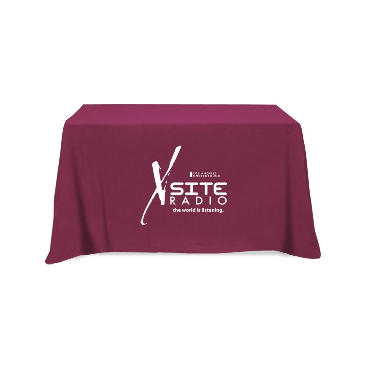 Flat 3-sided Table Cover - fits 4 foot standard table 6