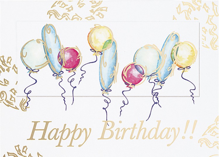 Birthday Balloons Greeting Card 1