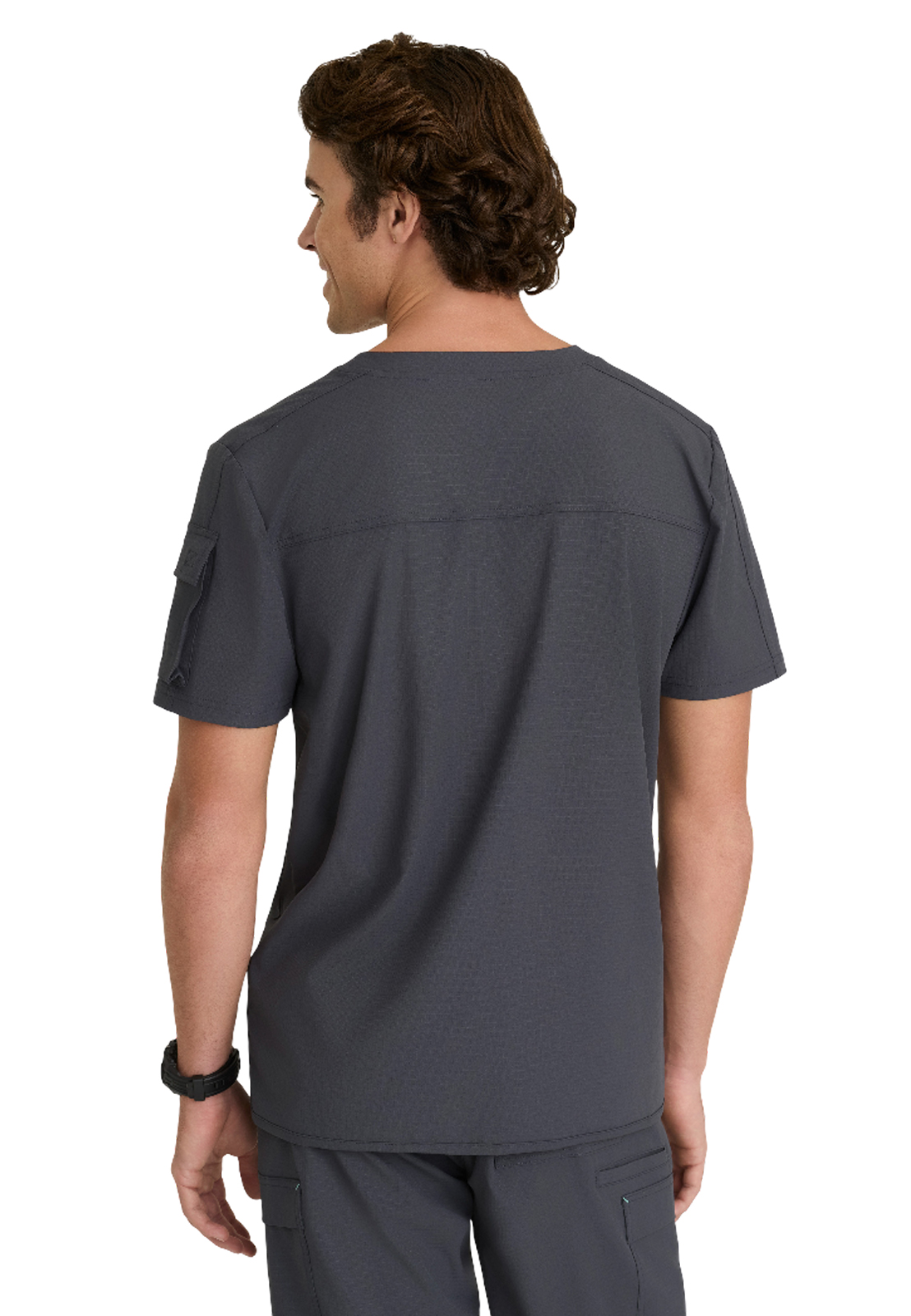 Skechers Ripstop Collection - Men's Three-Pocket Round Neck Station Scrub Top 4