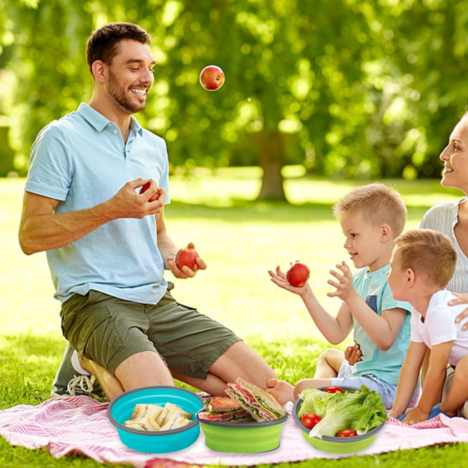 High temperature resistant food grade silicone lunch box 5