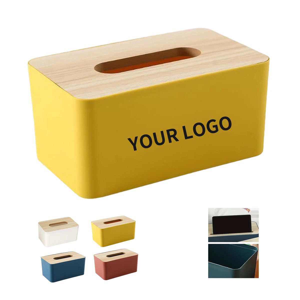 Decorative Wooden Napkin Box for Tables and Counters 2