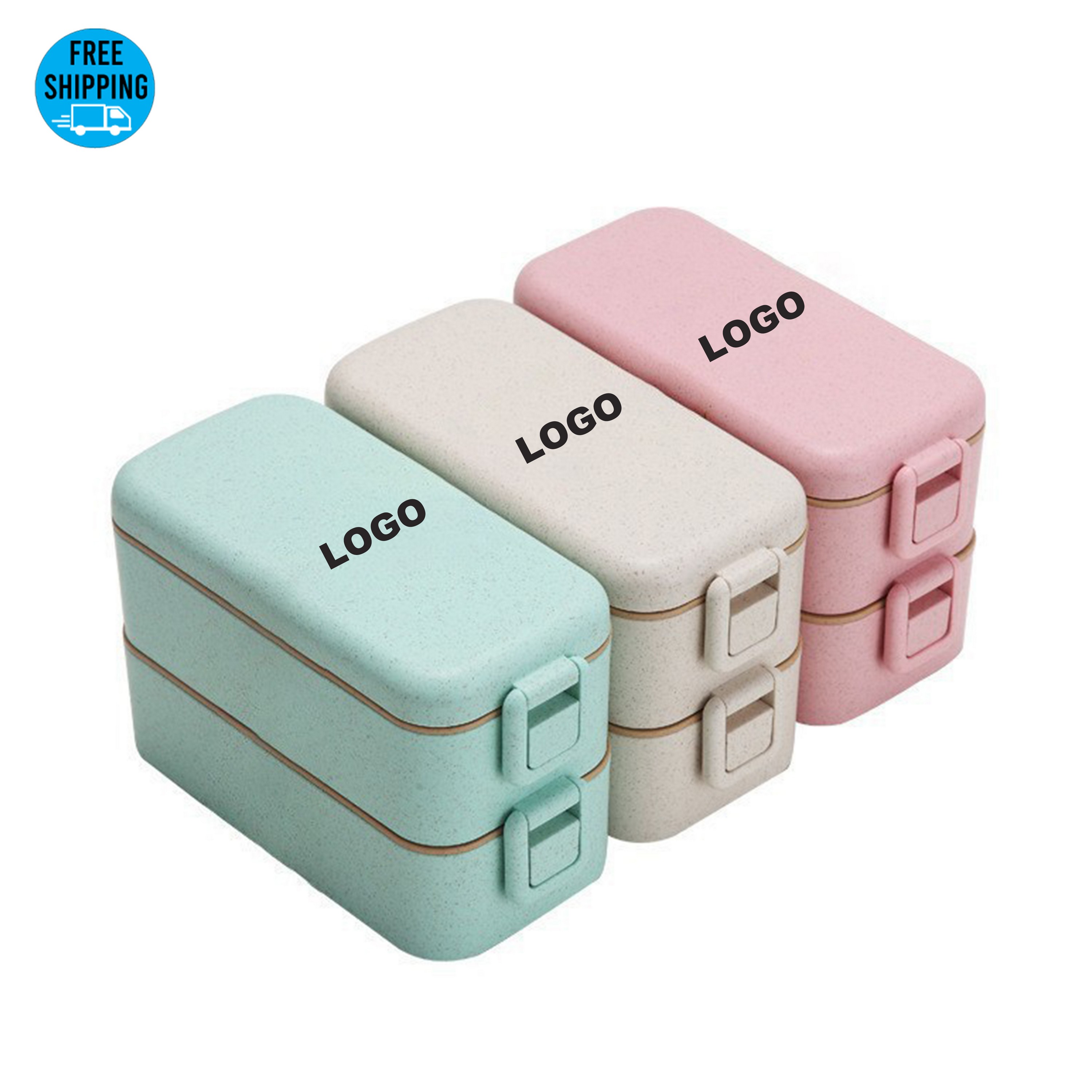 3-In-1 Wheat Straw Lunch Box 2