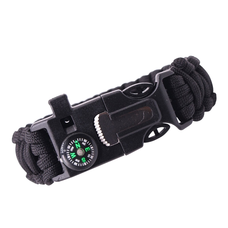 Survival Paracord Bracelet with Whistle & Flint Fire Starter – Compact Outdoor Essential 2