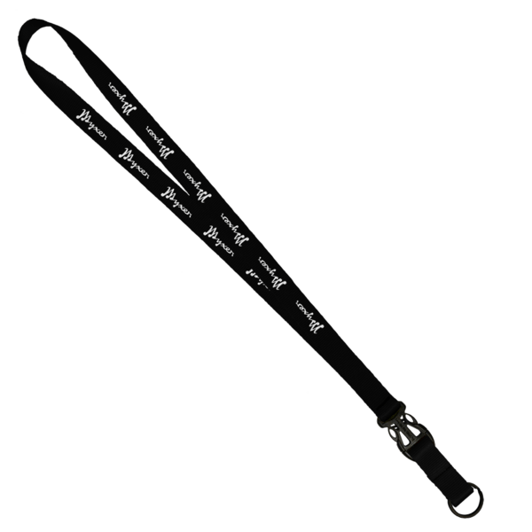 3/4" Multi color (Top and bottom) Nylon Lanyard with Plastic Slide Buckle R 335