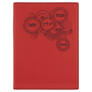 Laserable Leatherette Small Portfolio With Notepad 3
