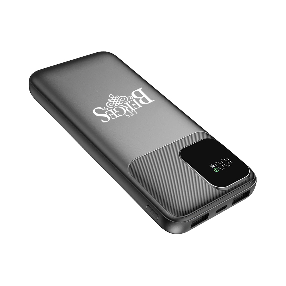 Portable 10000mAh Charger with Digital Display & Built-In Dual Charging Cables 6