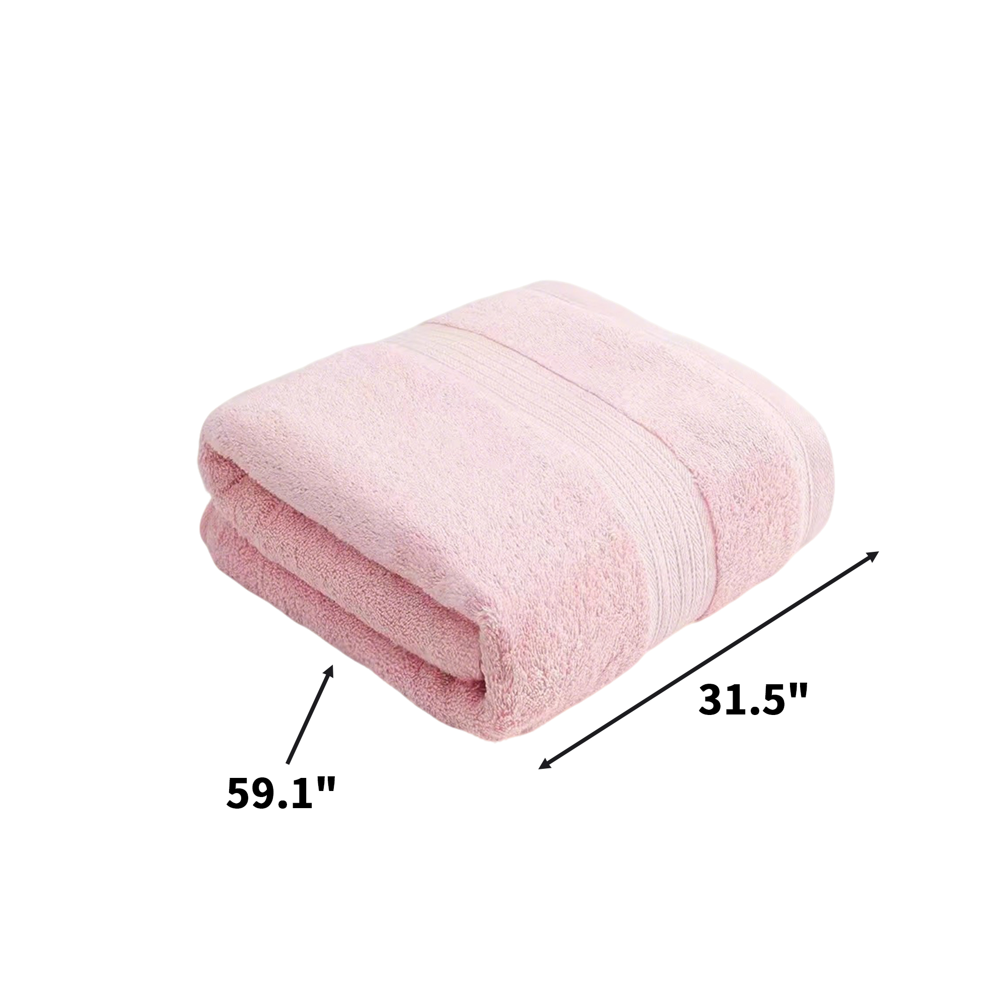 Cotton Terry Velour Bath Towel 30 x 60" 2