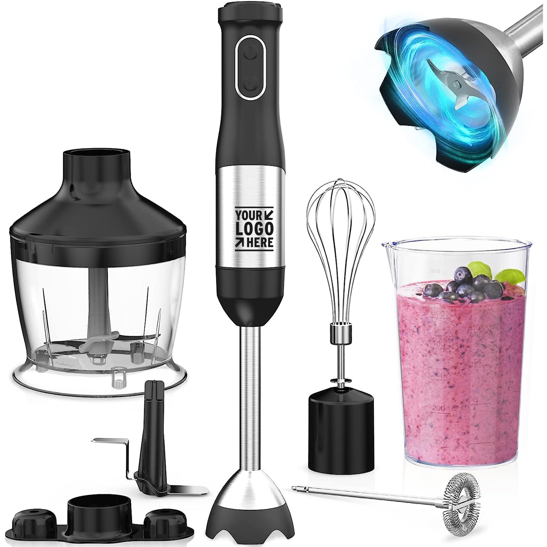 20-Speed 7 in 1 Immersion 800W Scratch Resistant Hand Blender 2