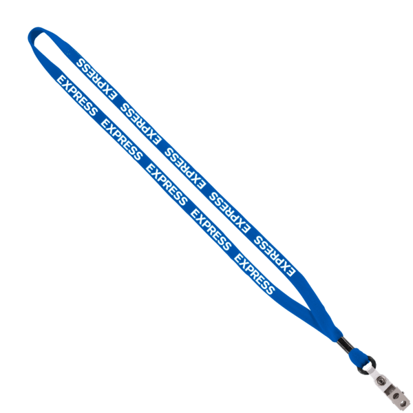 1/2" Cotton Lanyard with Metal Crimp & Split-Ring 30