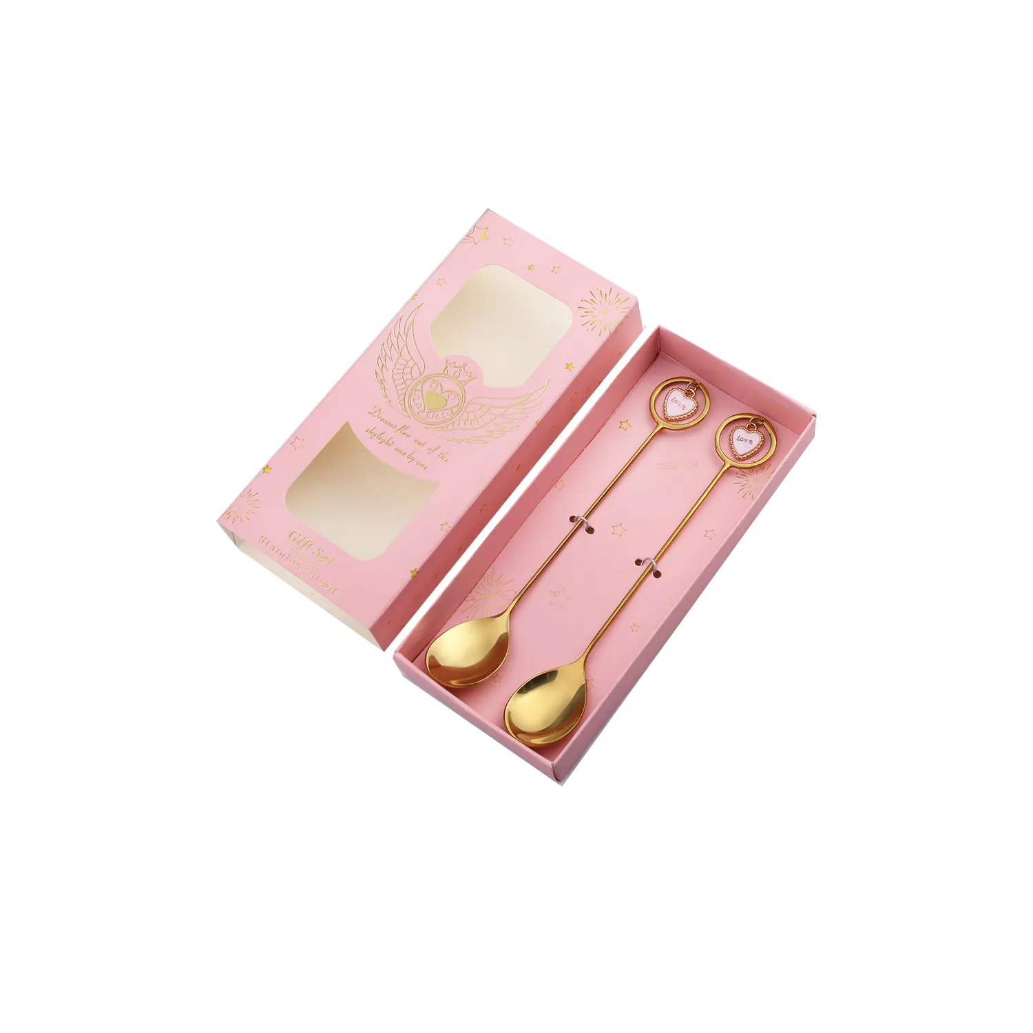 2Pcs Spoon Fork Gift Set 6
