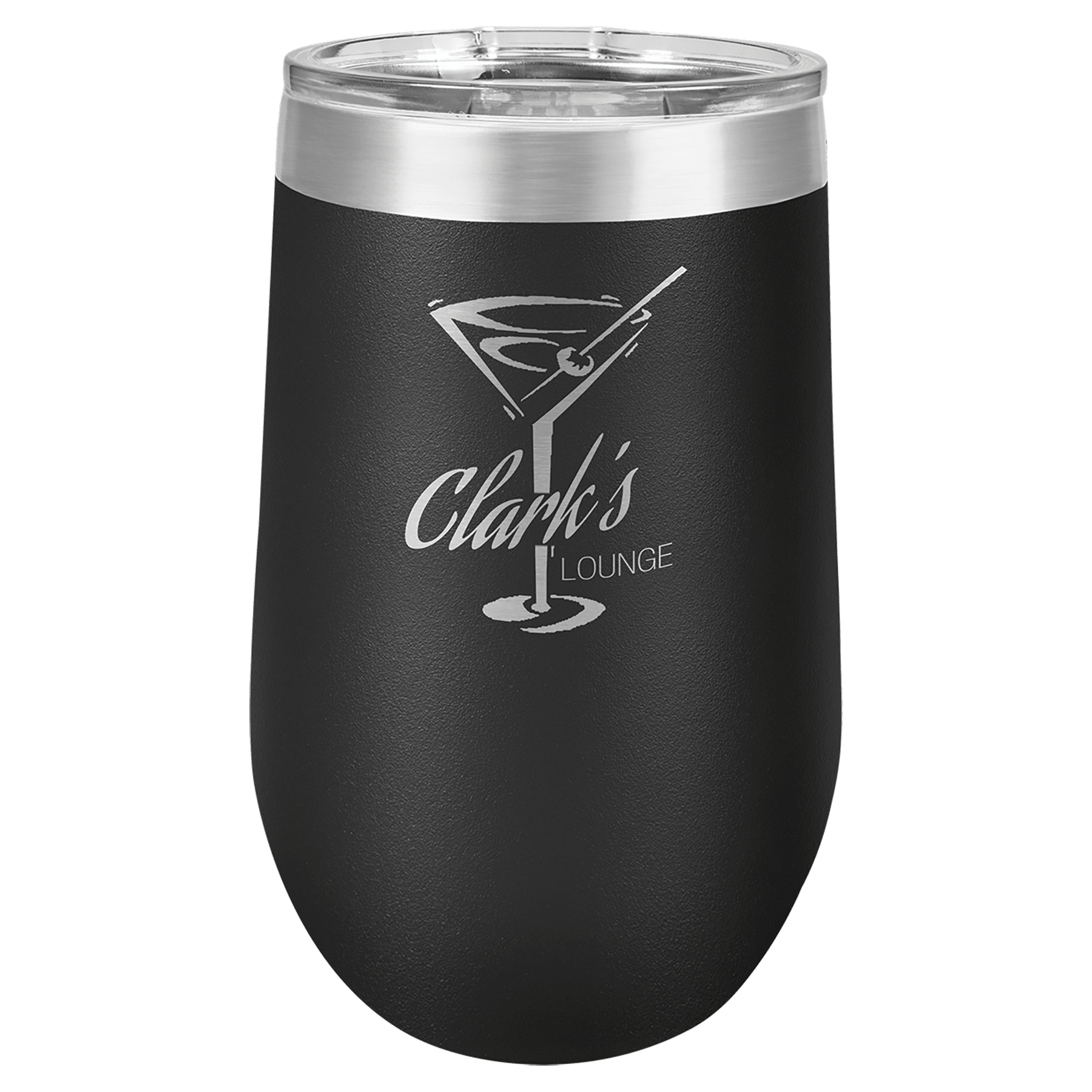 Polar Camel 16 oz. Black Vacuum Insulated Stemless Tumbler with Lid 2