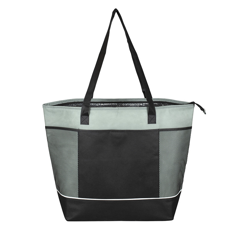 22"W x 16"H x 7 ½"Gusset - "FROST LINE" Super-Sized Insulated Zipper Cooler Tote 31