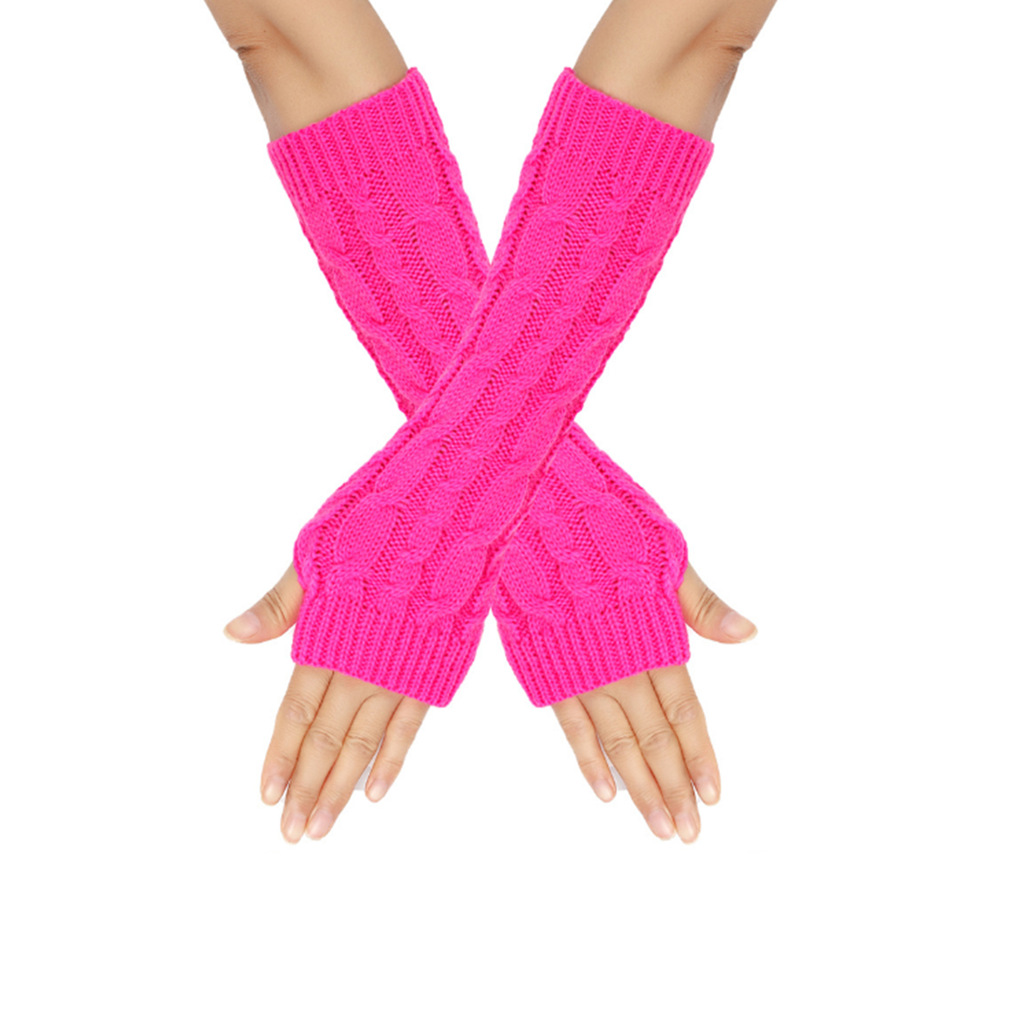 Stylish Winter Knitted Fingerless Gloves 12