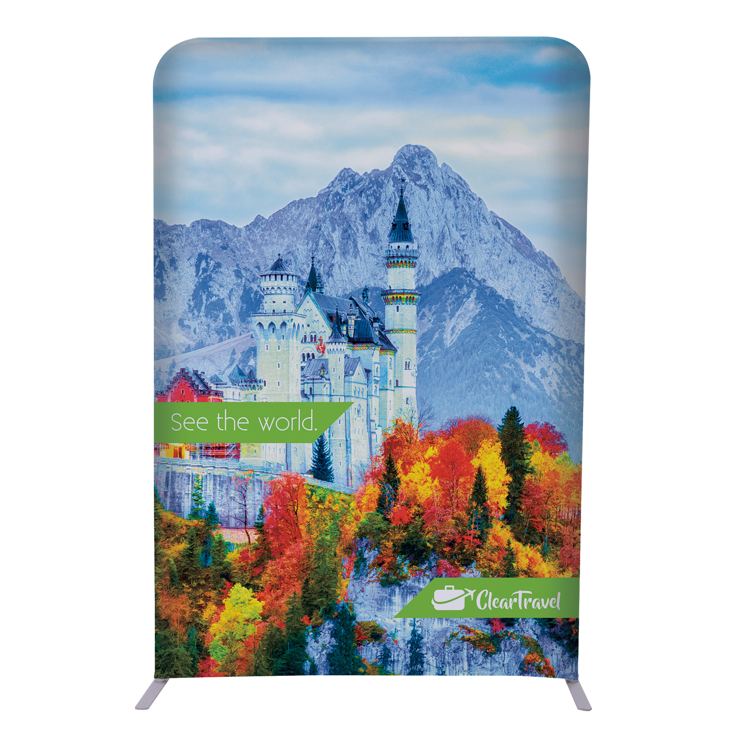 4'W x 72"H EuroFit™ Straight Wall Kit (Recycled Polyester Knit) 11