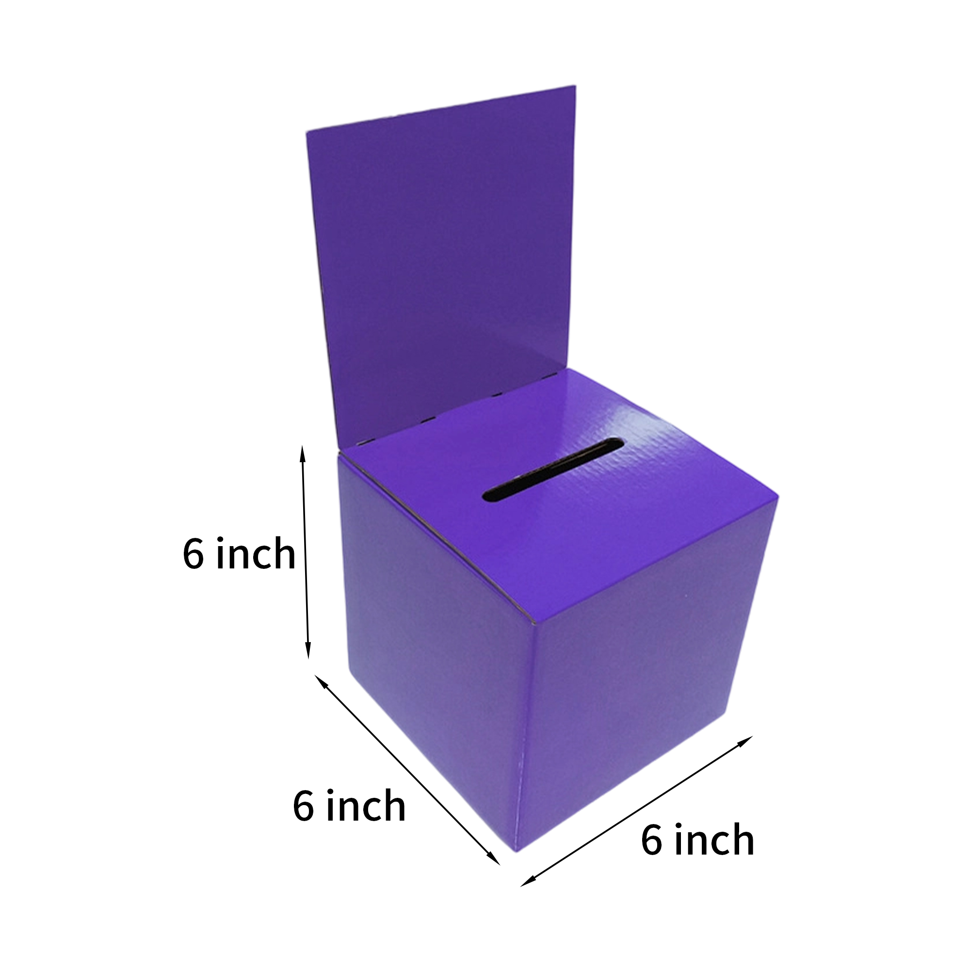 Corrugated Paper Ballot Box 6x6x6" With Title Board 6
