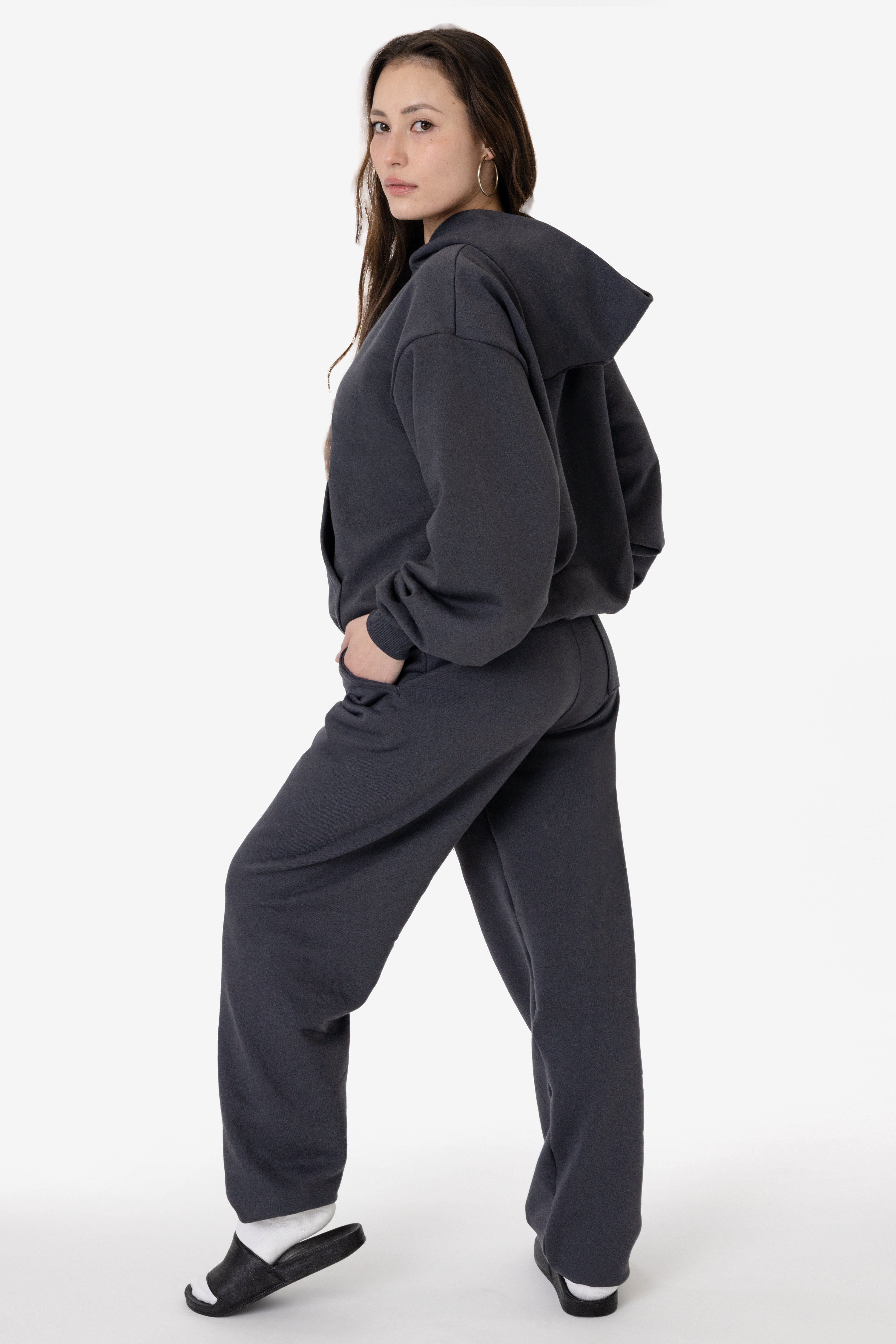 10 OZ MID-WEIGHT POLY COTTON FLEECE WIDE HOODIE 7