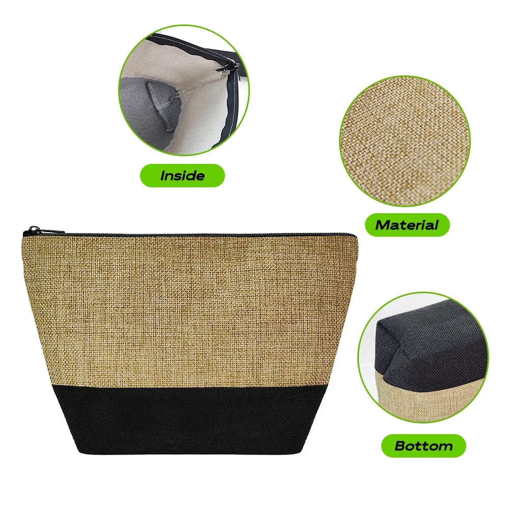 Burlap Cosmetic Bag 10