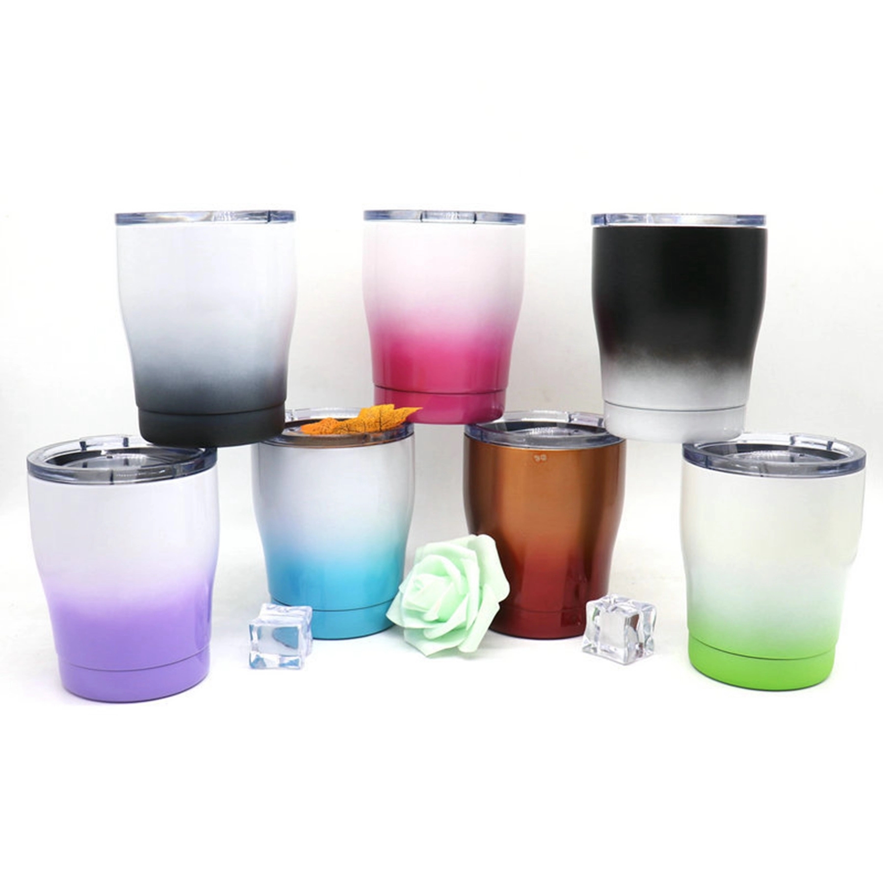 10 oz Stainless Steel Gradient Ramp Wine Cup 2
