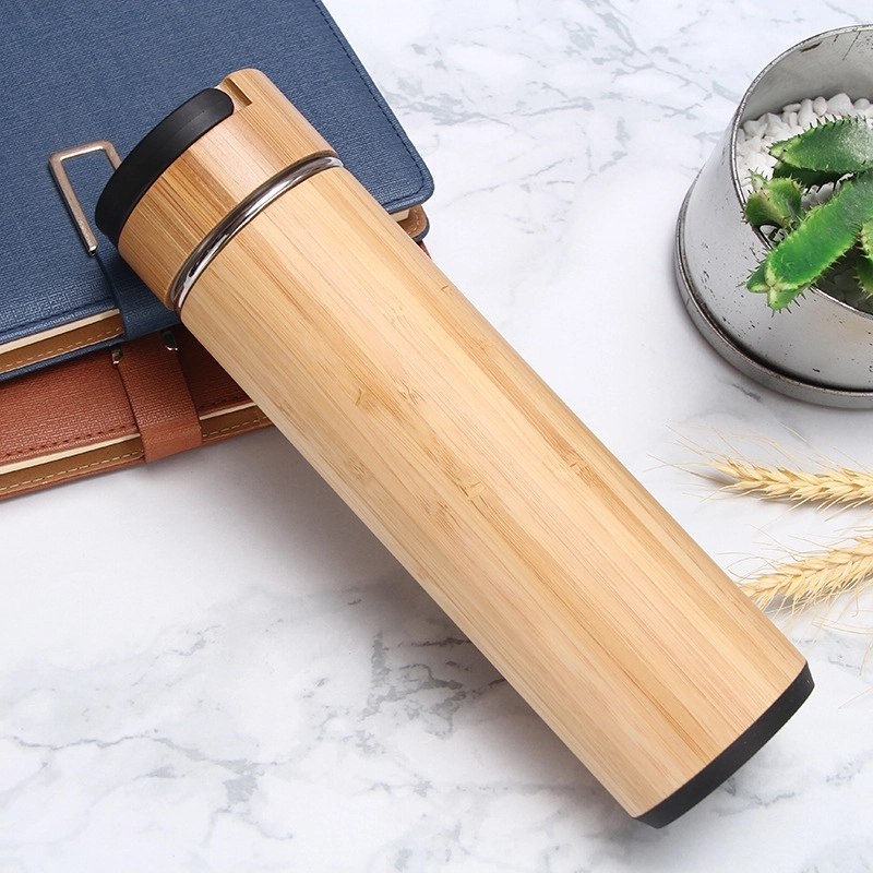 19 oz Custom Bamboo Tea Tumbler with Infuser & Strainer 5
