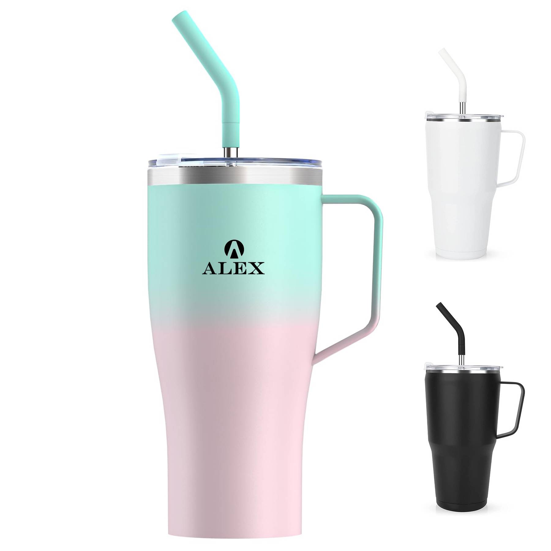 30 oz Stainless Steel Vacuum Thermal Cup with Handle 2