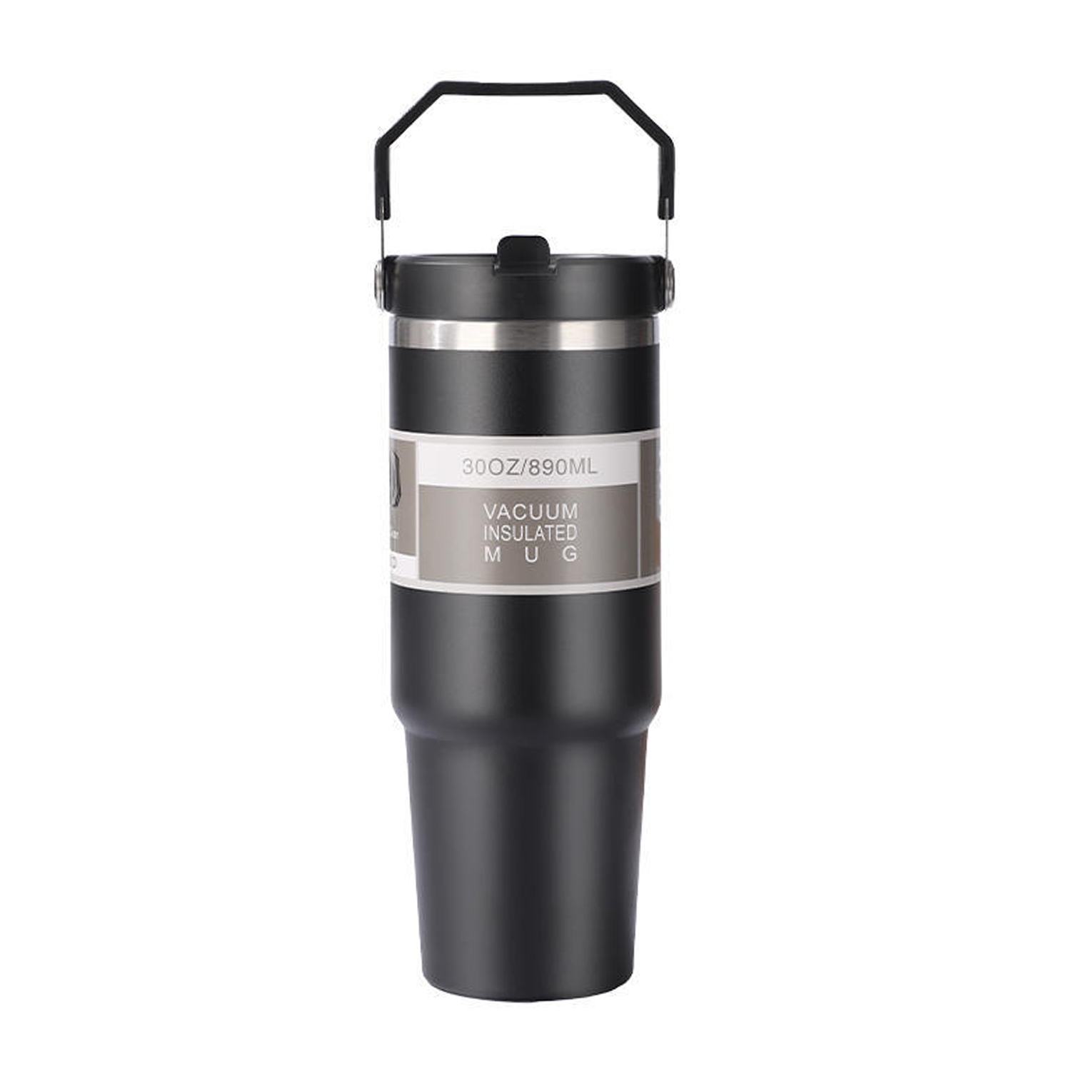 Double-Wall Tumbler with Handle and Lid, 30 oz. 2
