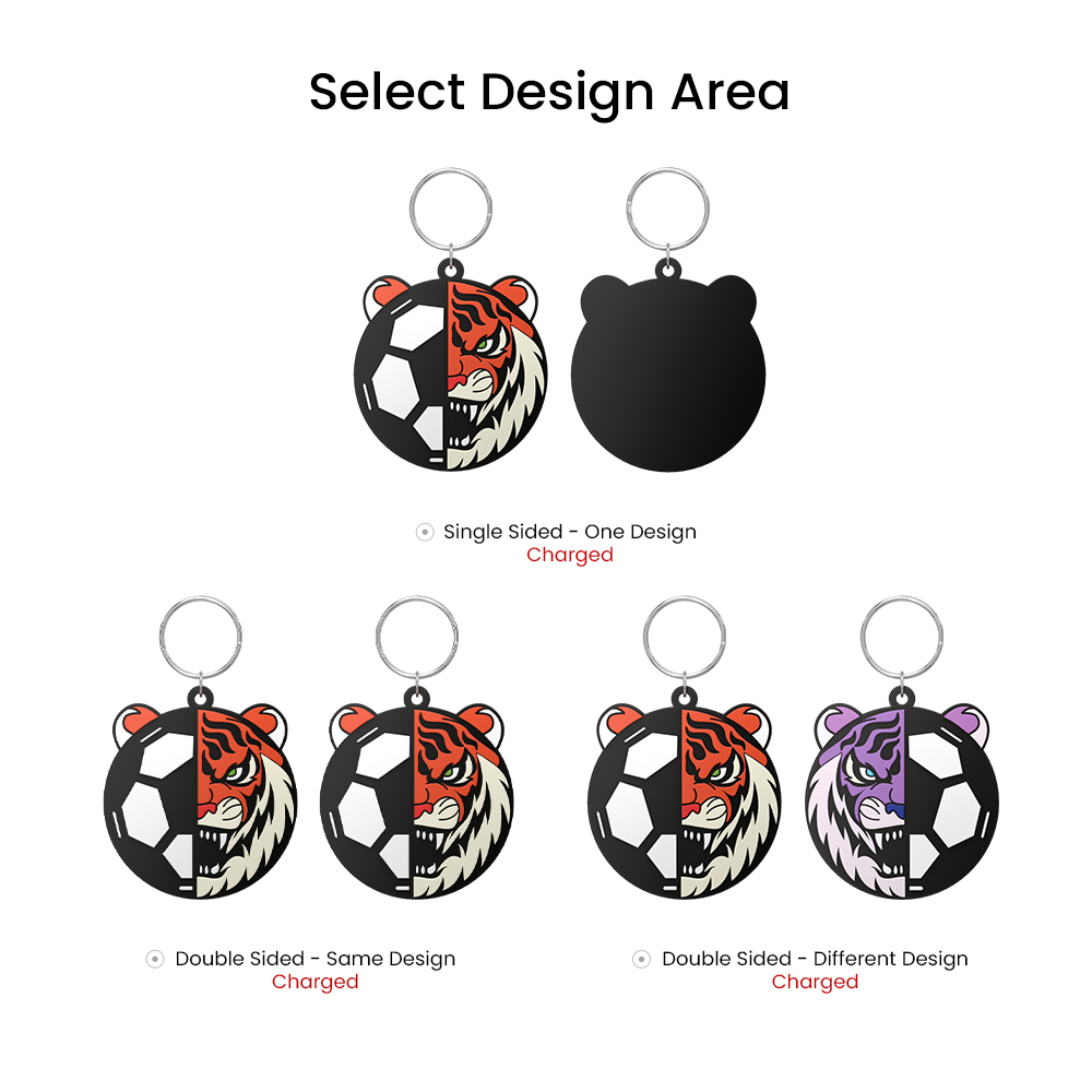 2" Custom 3D PVC Keychain 5