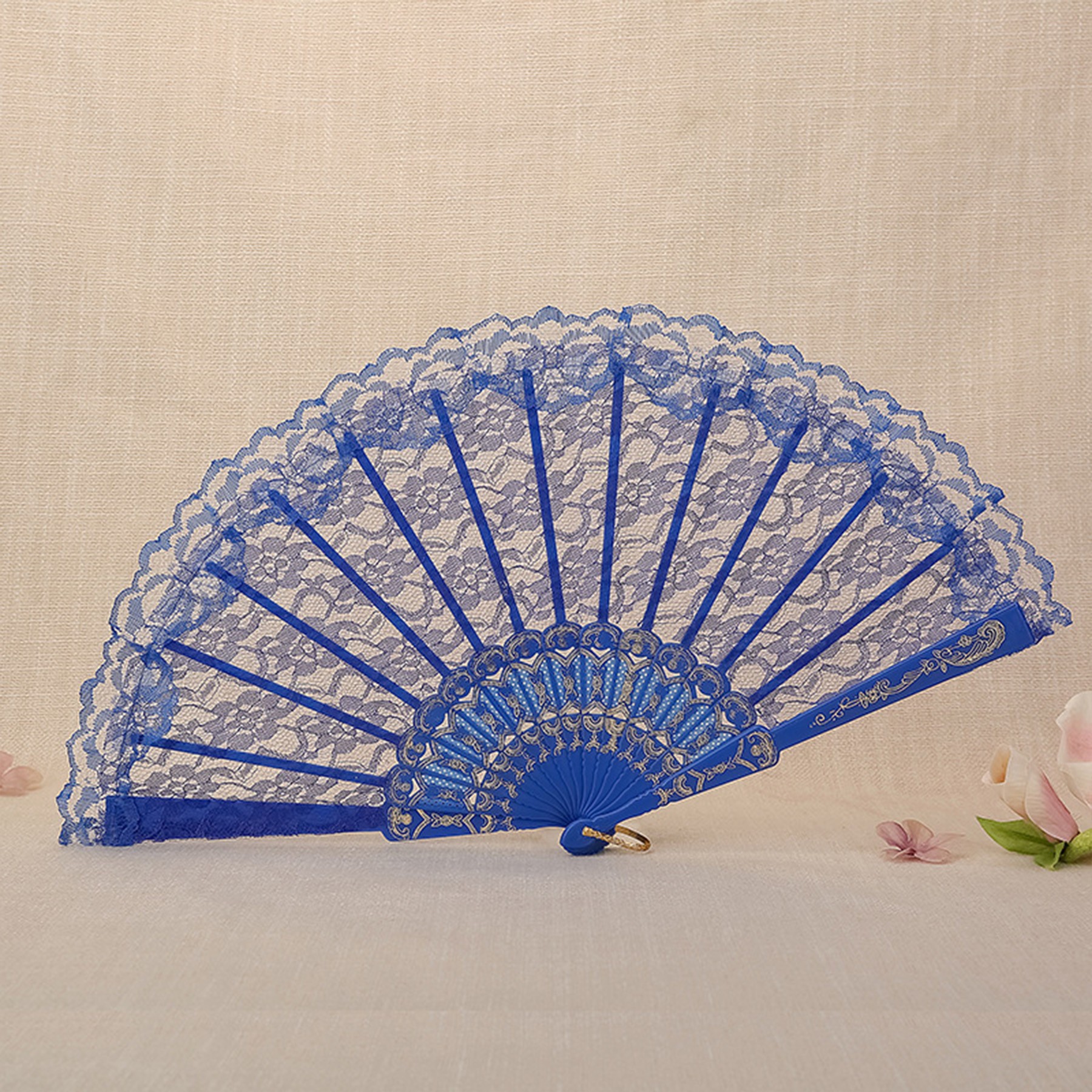 European Vintage Lace Folding Fan 5