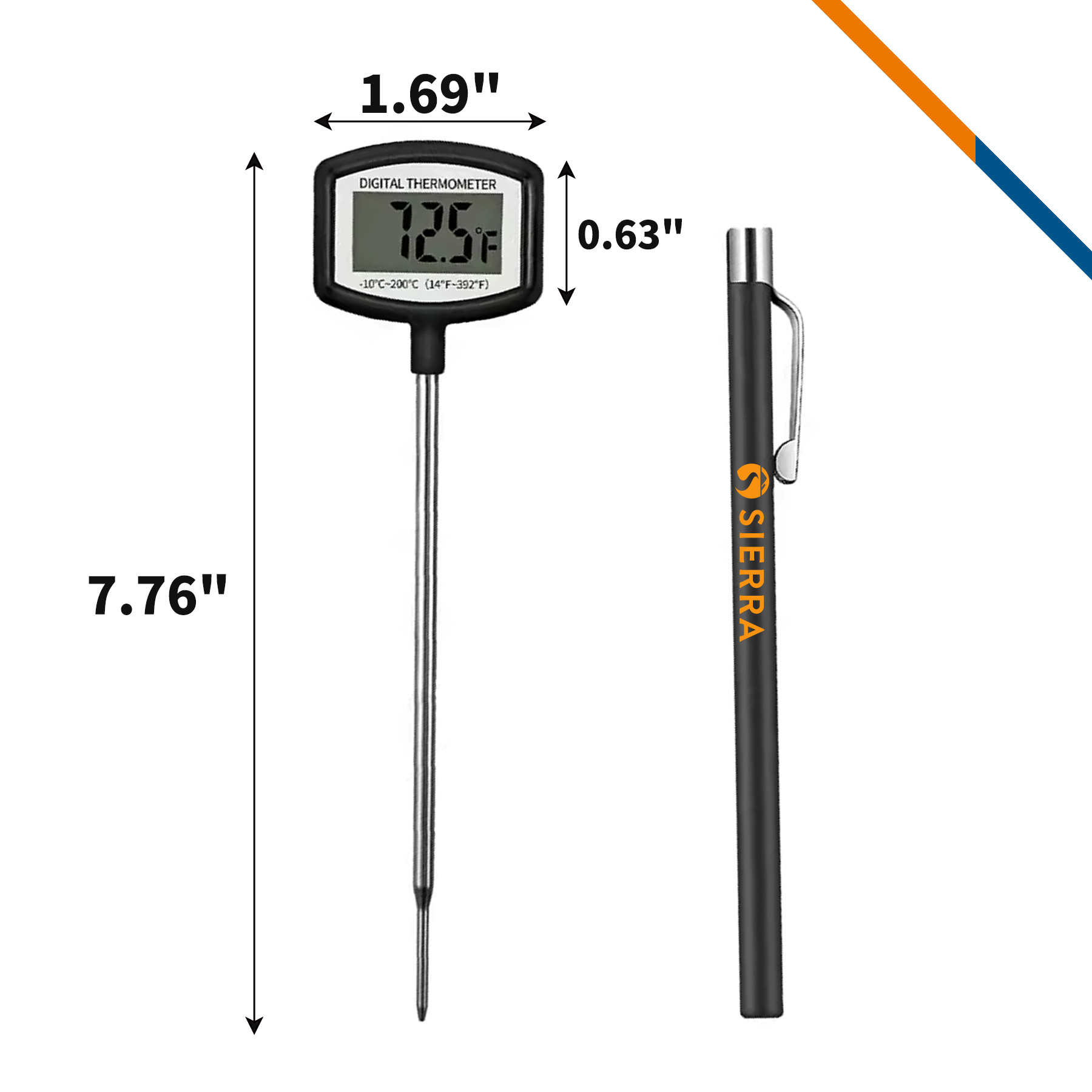 Talbot Pocket Sleeve Clip Digital Food Thermometer 3