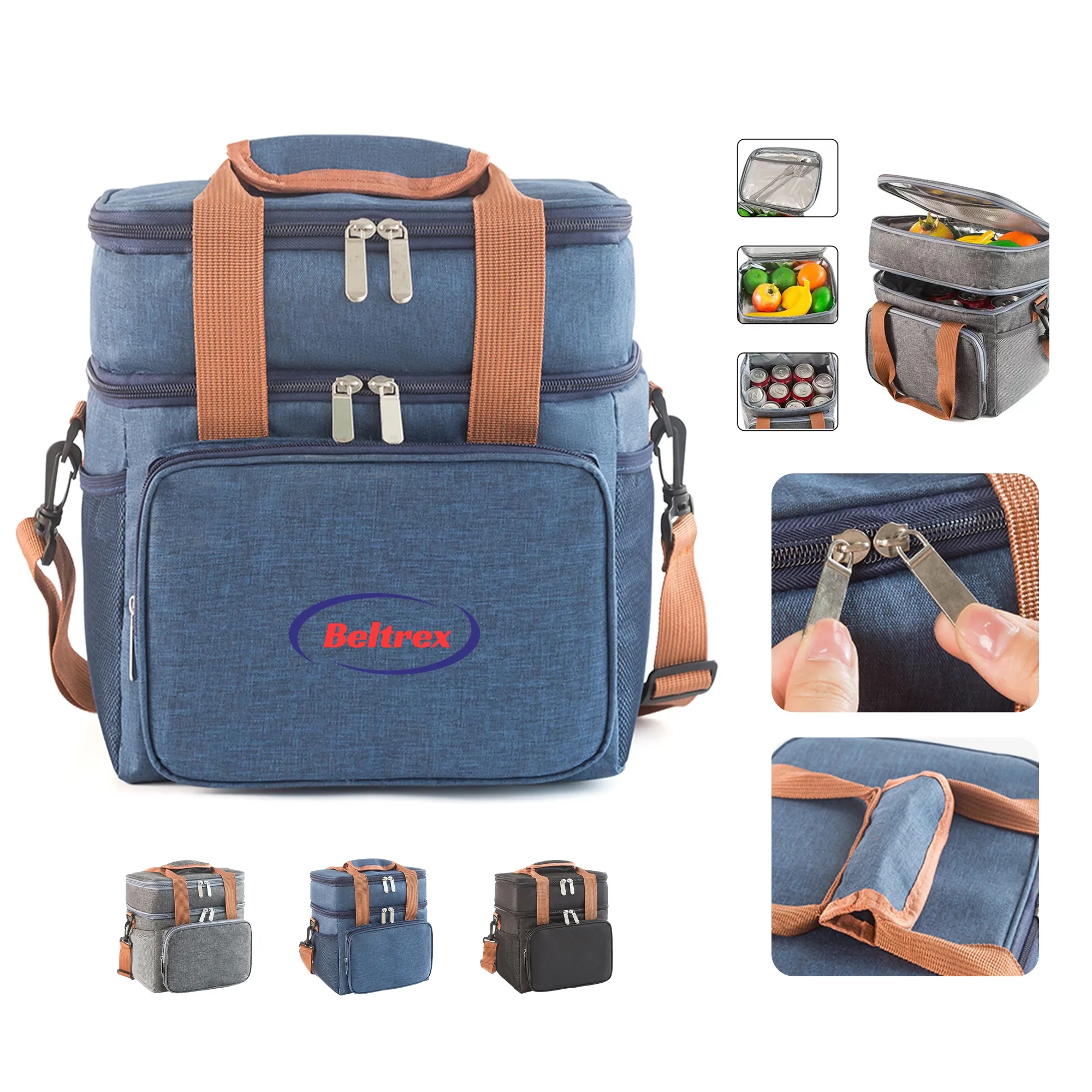 Double Layer Oxford Cooler Bag with Leakproof Lining 2