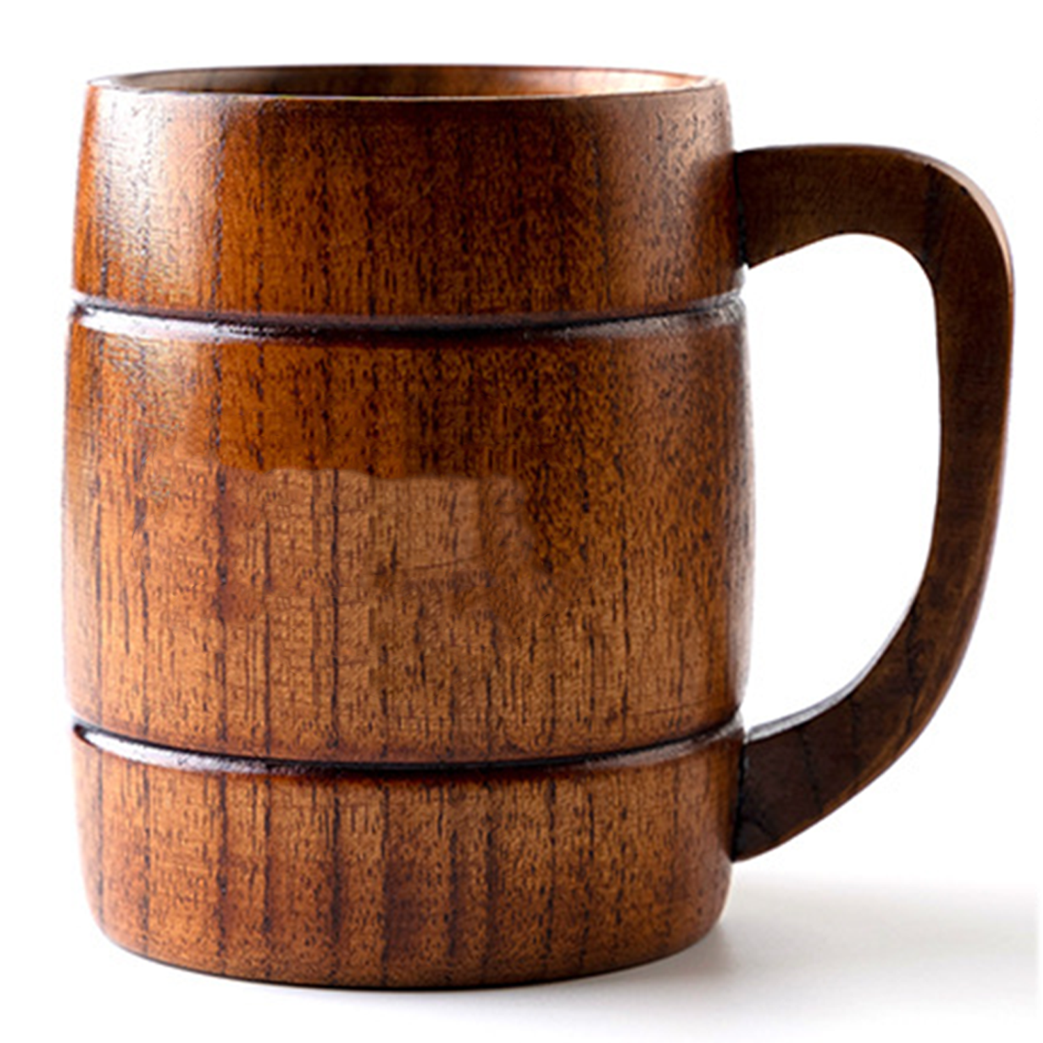 18 Oz Tankard Handmade Wooden Beer Mug w/Handle 2