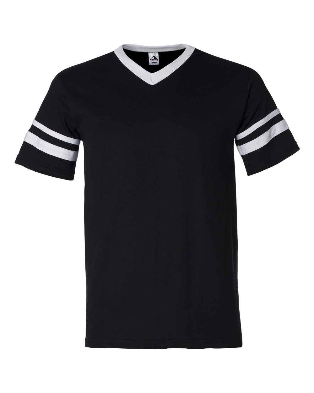 V-Neck Jersey with Striped Sleeves - 360 84