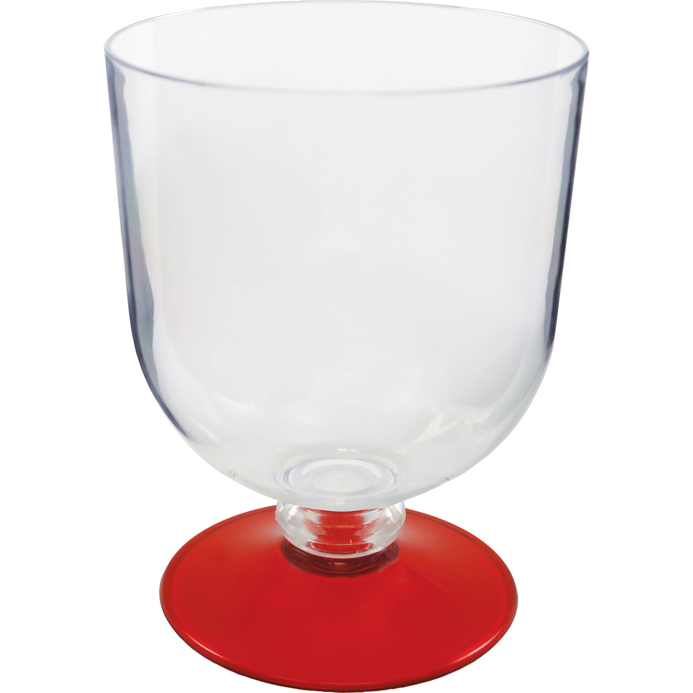 14oz Short Stem Plastic Wine Goblet with Your Choice of Base Color 17
