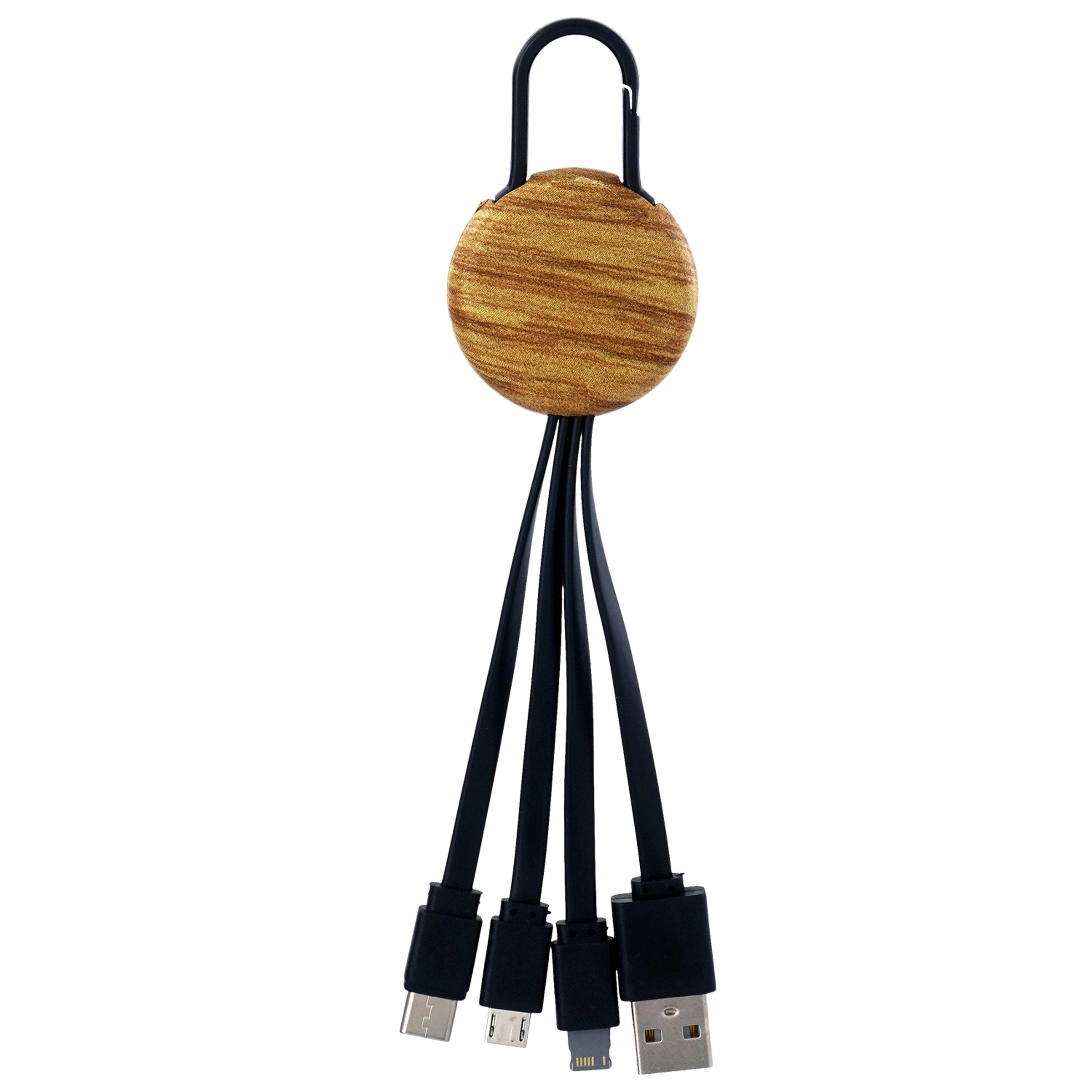 WOOD GRAIN CLIP 3 IN 1 CHARGING CABLE 3